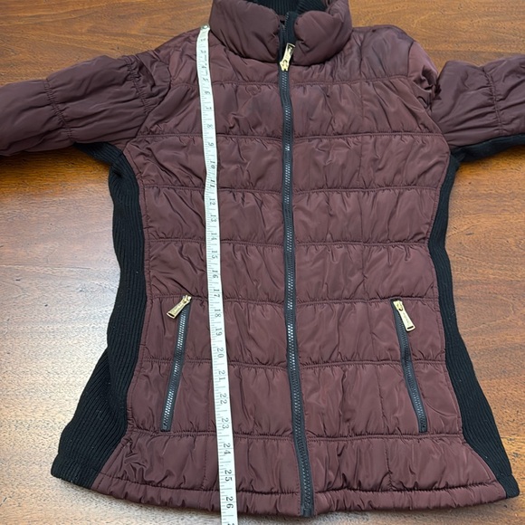 Calvin Klein women’s winter coat jacket zipper jacket maroon color red CK winter - Picture 12 of 16